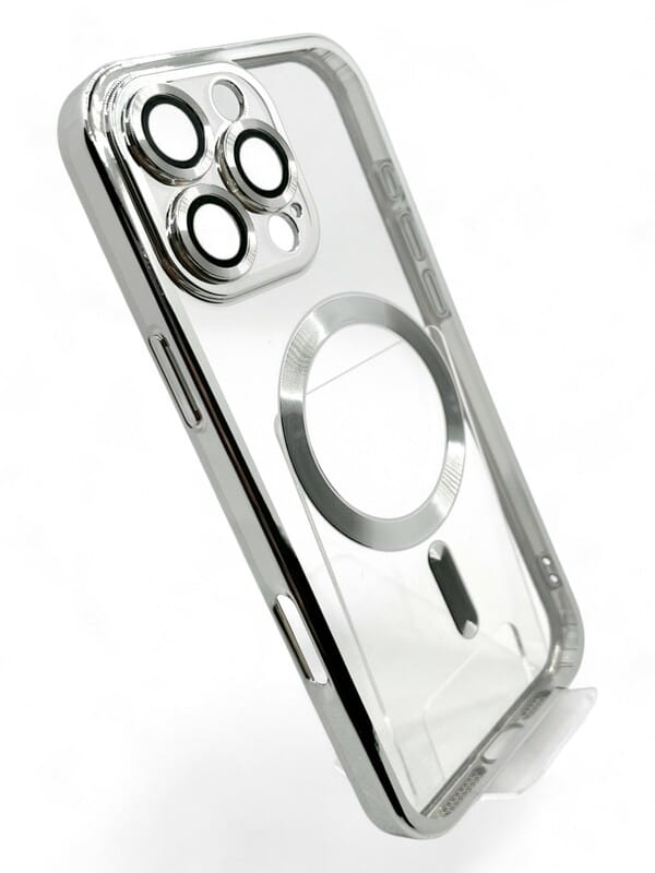 Чeхол-накладка BeCover TPU Chrome Case MagSafe для Apple iPhone 16 Pro Max Silver (712088)