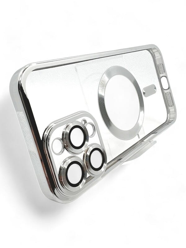 Чeхол-накладка BeCover TPU Chrome Case MagSafe для Apple iPhone 16 Pro Max Silver (712088)