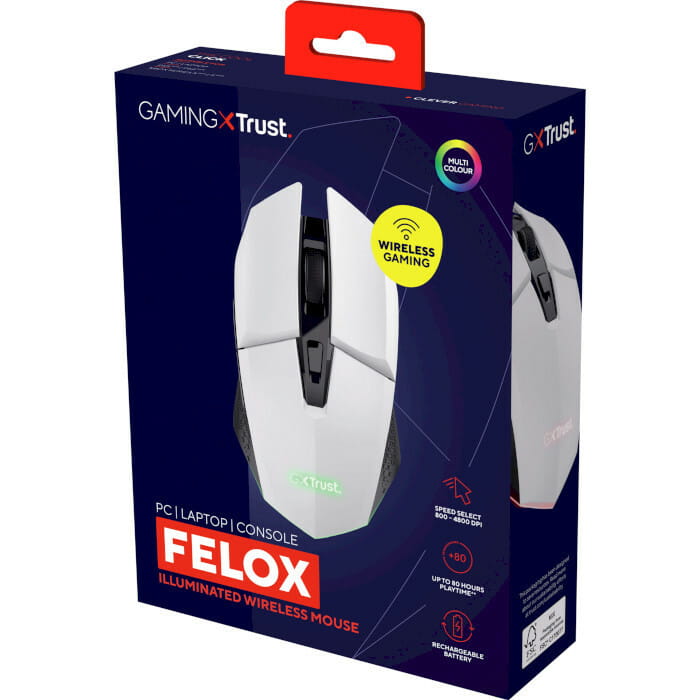 Мышь Trust GXT 110 Felox White (25069)