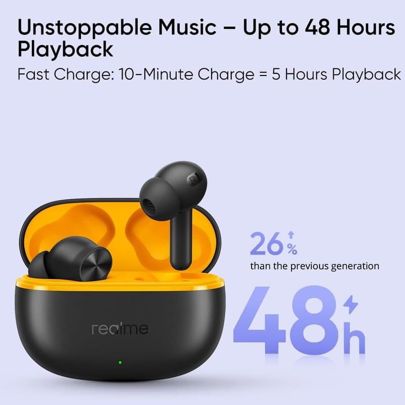 Bluetooth-гарнітура Realme Buds T200 Lite Volt Black_EU