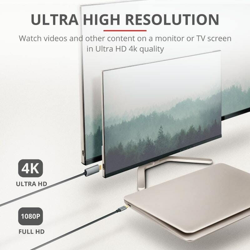 Кабель Trust Calyx HDMI - USB Type-C (M/M), 1.8 м, Black (23332)