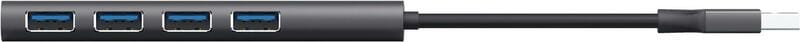 Концентратор Trust Halyx USB-A Grey (24947)