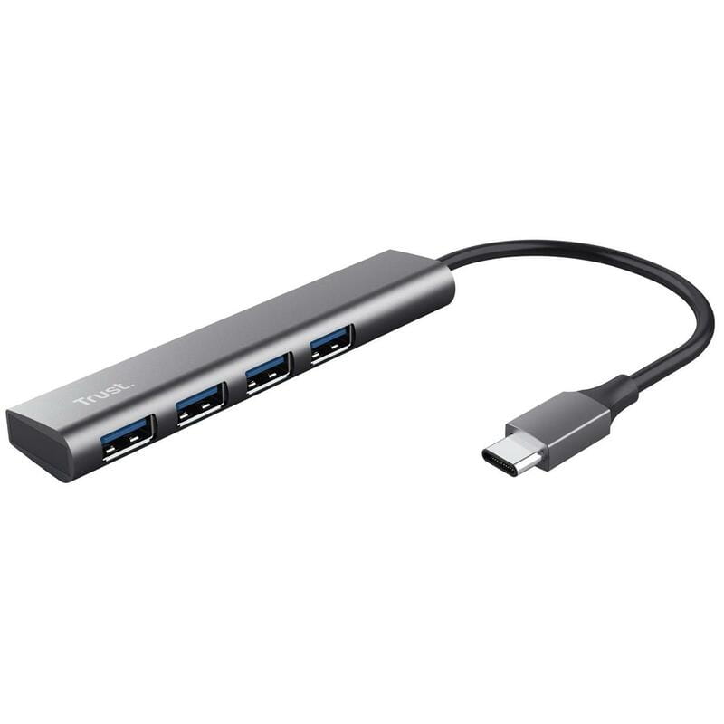 Концентратор Trust Halyx USB Type-C Grey (24948)
