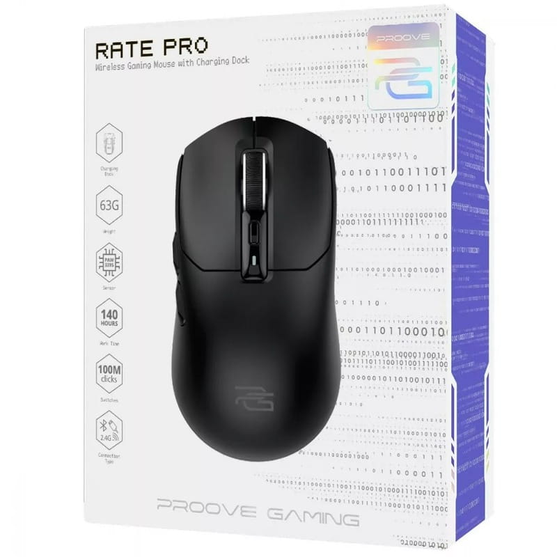 Мышь беспроводная Proove Gaming Rate Pro with Charging Dock Black