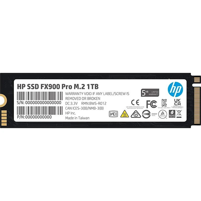Накопичувач SSD 1TB HP FX900 Pro M.2 2280 PCIe 4.0 x4 NVMe 3D V-NAND TLC (4A3U0AA)