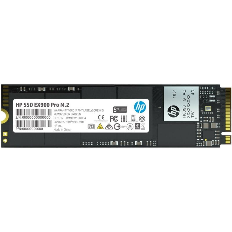 Накопичувач SSD 1TB HP EX900 Pro M.2 2280 PCIe 3.0 x4 NVMe 3D NAND (9XL77AA)