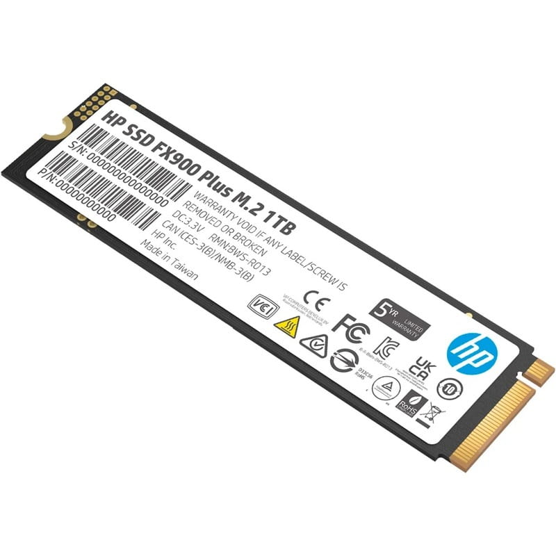 Накопичувач SSD 1TB HP FX900 Plus M.2 2280 PCIe 4.0 x4 NVMe 3D NAND (7F617AA)