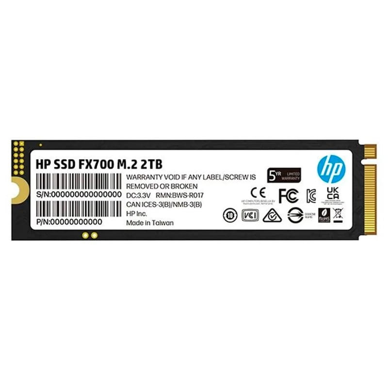 Накопичувач SSD 2TB HP FX700 M.2 2280 PCIe 4.0 x4 NVMe TLC 3D V-NAND (8U2N5AA)
