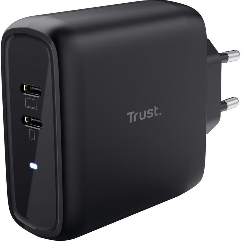 Зарядное устройство Trust Maxo 65W 2xUSB-Type C Black (25380)