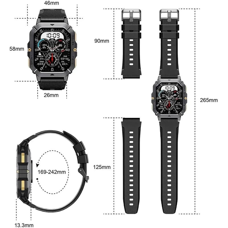 Смарт-годинник Oukitel BT101 Black (6931940739825)