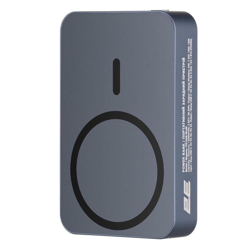 Універсальна мобільна батарея 2E Wireless QI 10000mAh Blue (2E-PB1046-BLUE)