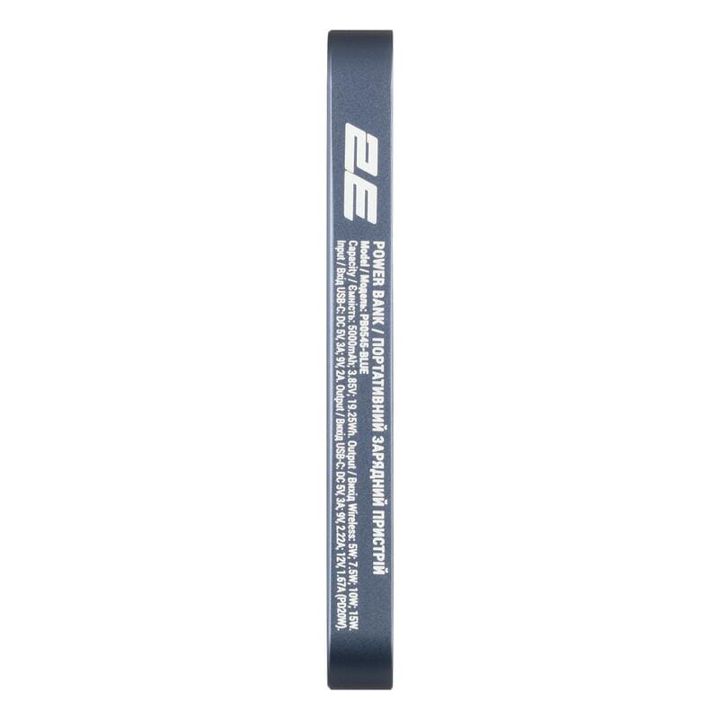 Универсальная мобильная батарея 2E Wireless QI 5000mAh Blue (2E-PB0545-BLUE)