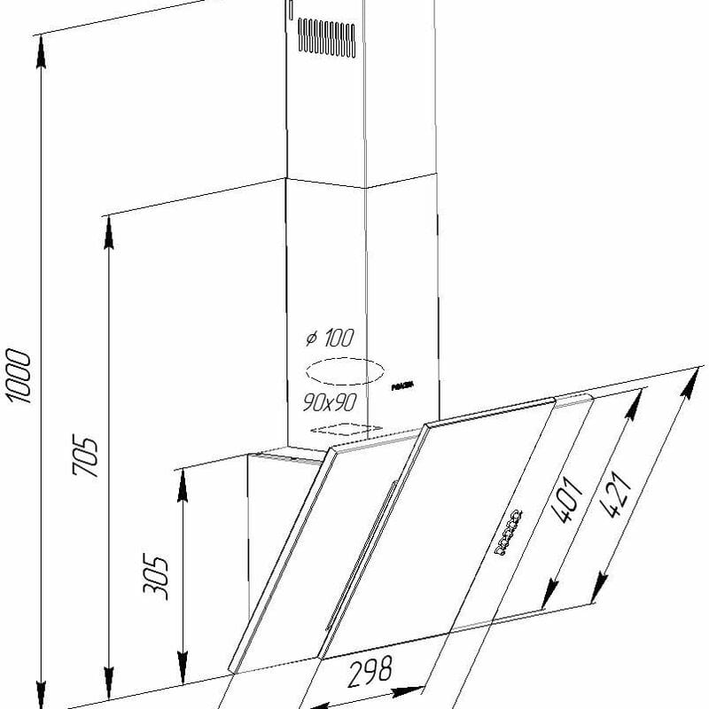 Вытяжка Pyramida KZ 50 WH