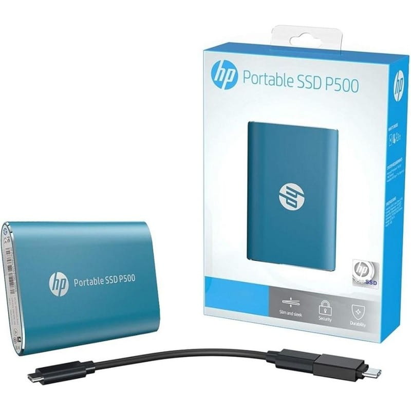 Накопичувач зовнішній SSD USB 1TB HP P500 Blue (1F5P6AA)