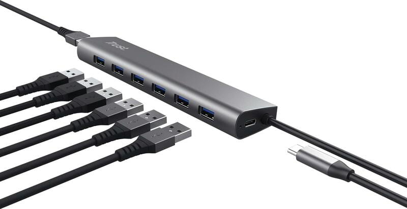 Концентратор Trust Halyx USB-А Black (24967)