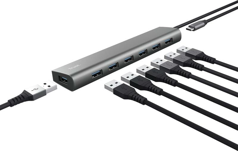 Концентратор Trust Halyx USB-А Black (24967)