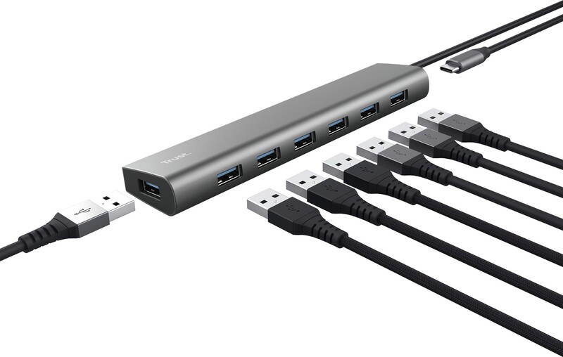 USB-хаб Trust Halyx 7 ports (24967)