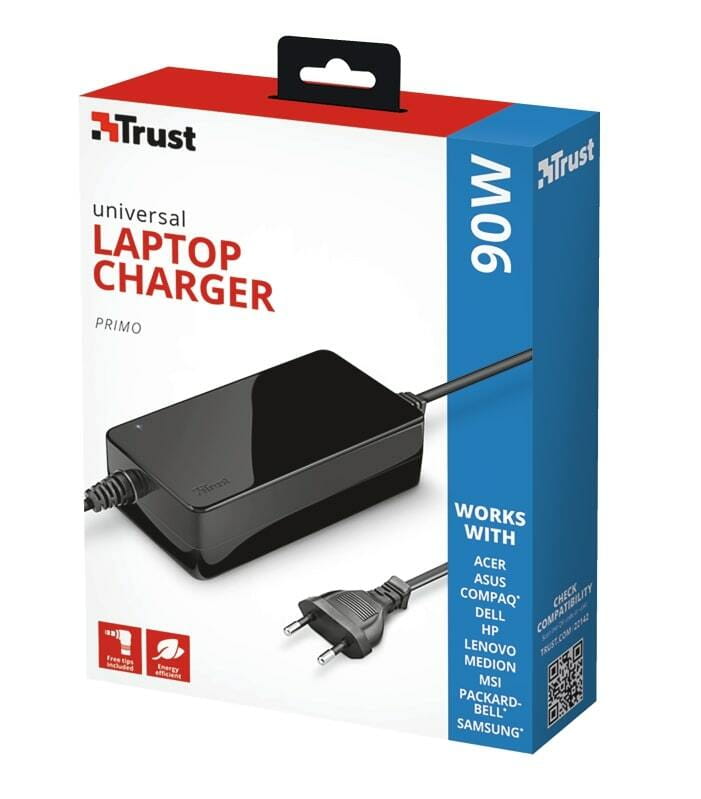 Блок питания Trust Primo Universal Laptop 220V, 19V, 90W, 4.74А Black (22142)