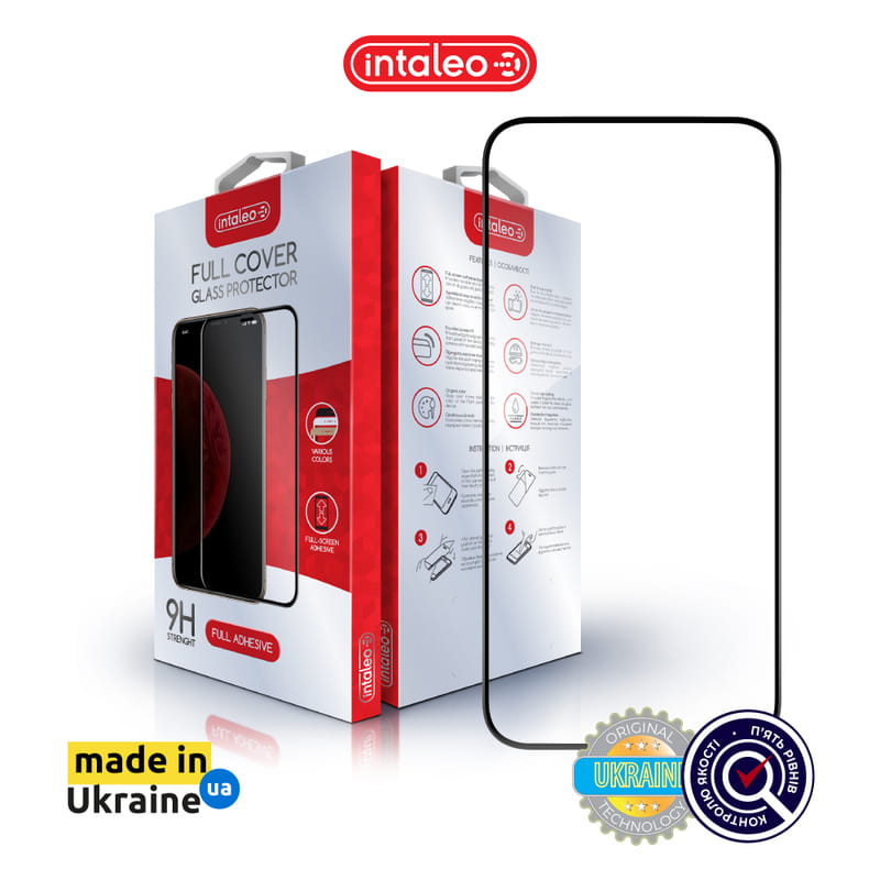 Защитное стекло Intaleo Full Glue ESD для Apple iPhone 15 Pro Max Black (1283126577345)
