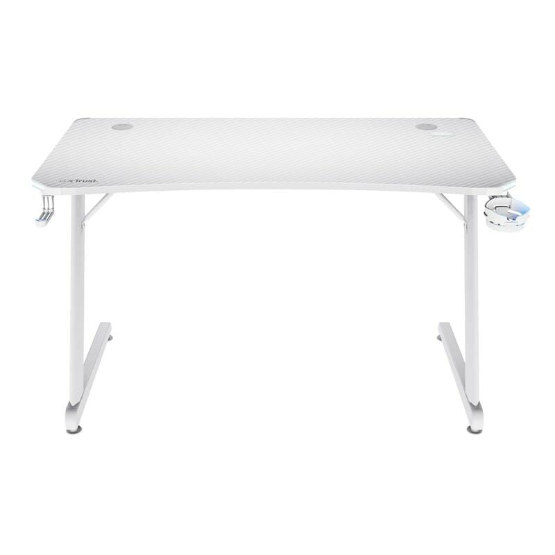 Компьютерный стол Trust GXT 709W Luminus RGB White (25328)