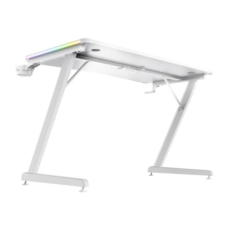 Компьютерный стол Trust GXT 709W Luminus RGB White (25328)