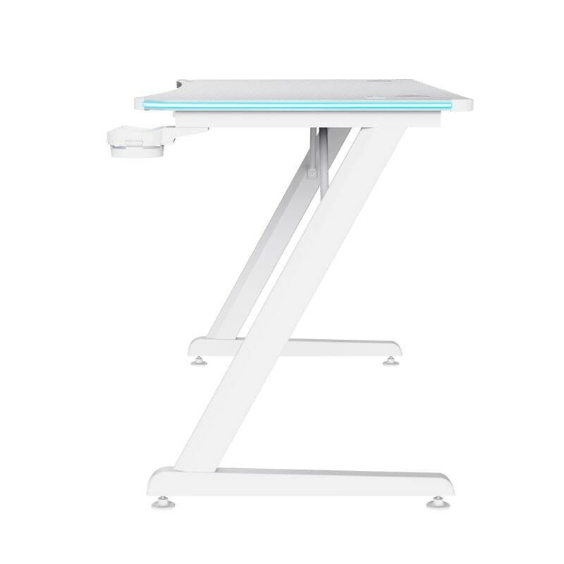 Компьютерный стол Trust GXT 709W Luminus RGB White (25328)