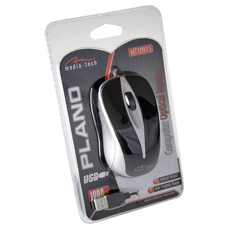 Мышь Media-Tech Plano Silver (MT1091S)