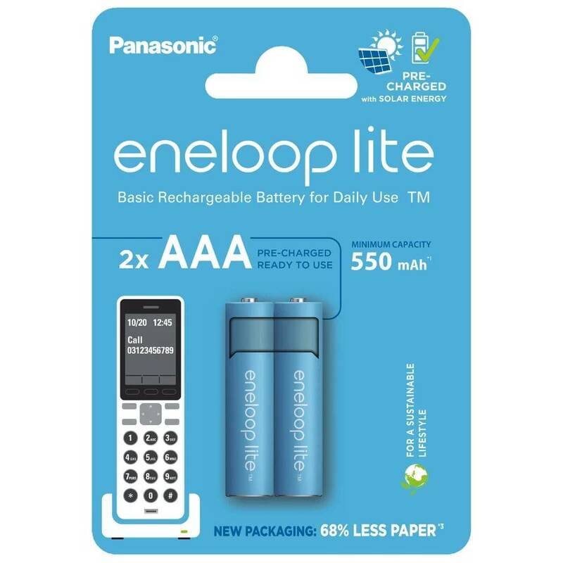 Акумуляторы Panasonic Eneloop Lite AAA/HR03 NI-MH 550 mAh BL 2 шт