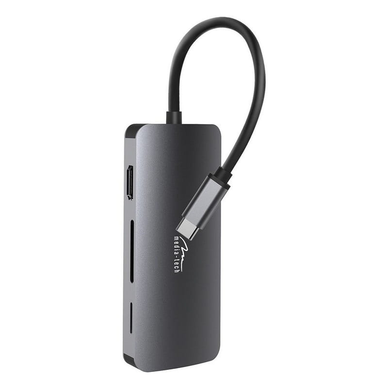 Док-станция Media-Tech USB-C HDMI/USB 3.0x3/RJ45/SD/MicroSD/PD 100W (MT5044)