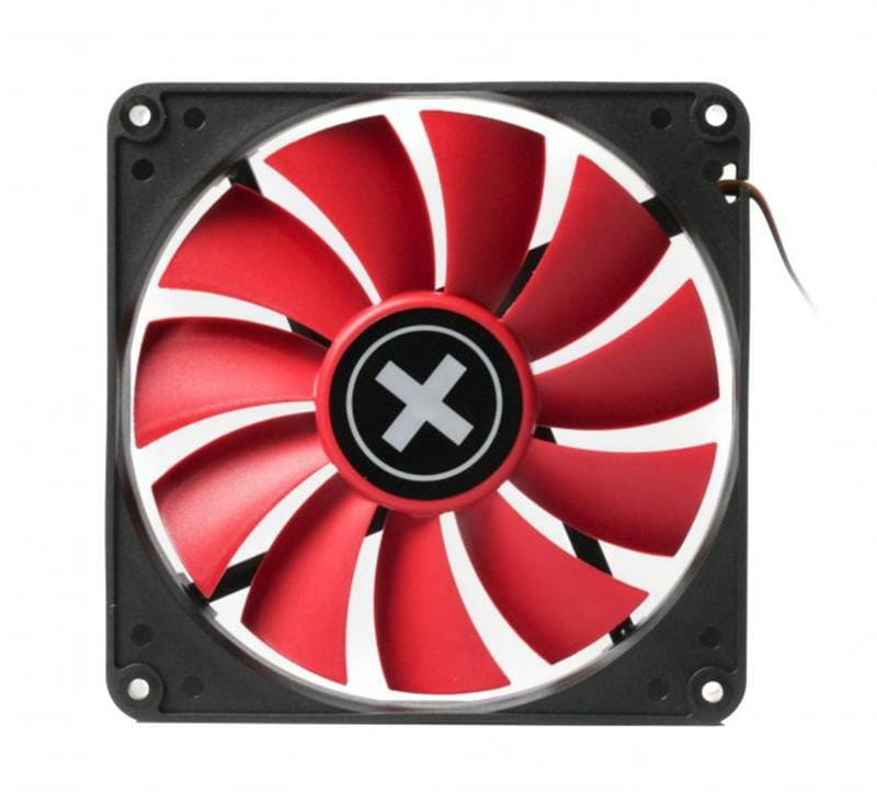 Вентилятор Xilence XPF140.R (XF050), 140х140х25мм, 3-pin+4-pin, Black/Red