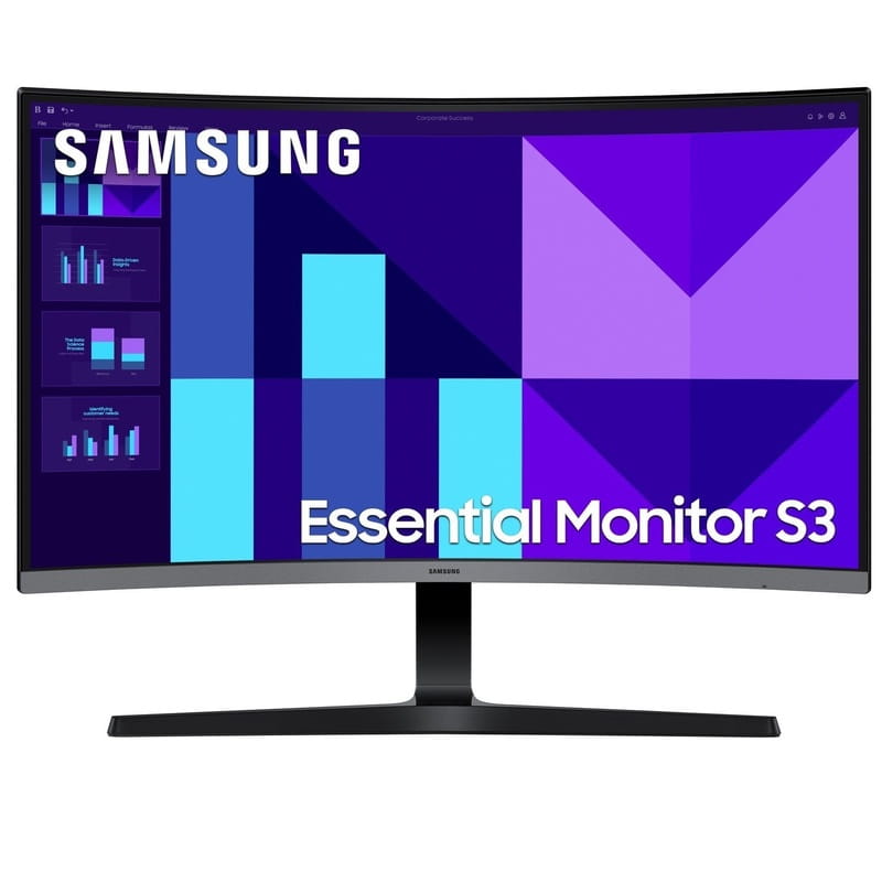 Монiтор Samsung 27" Essential S3 S27D390G (LS27D390GAIXCI) VA Black Curved 100Hz