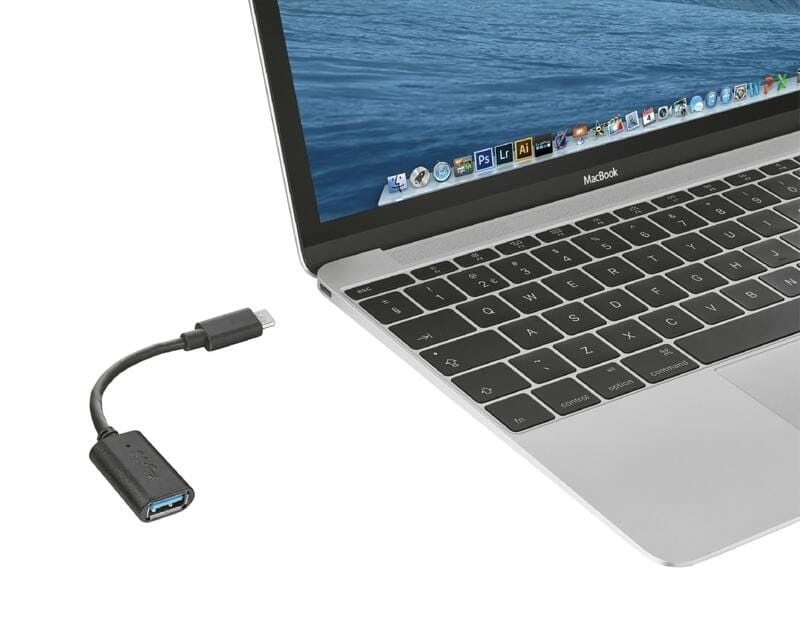 Адаптер Trust Calyx USB - USB Type-C (F/M), Black (20967)