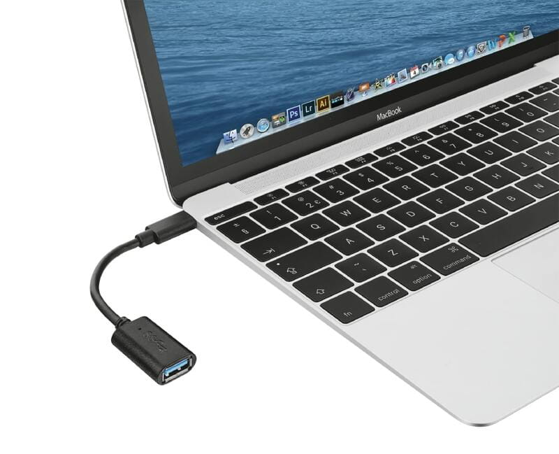 Адаптер Trust Calyx USB - USB Type-C (F/M), Black (20967)