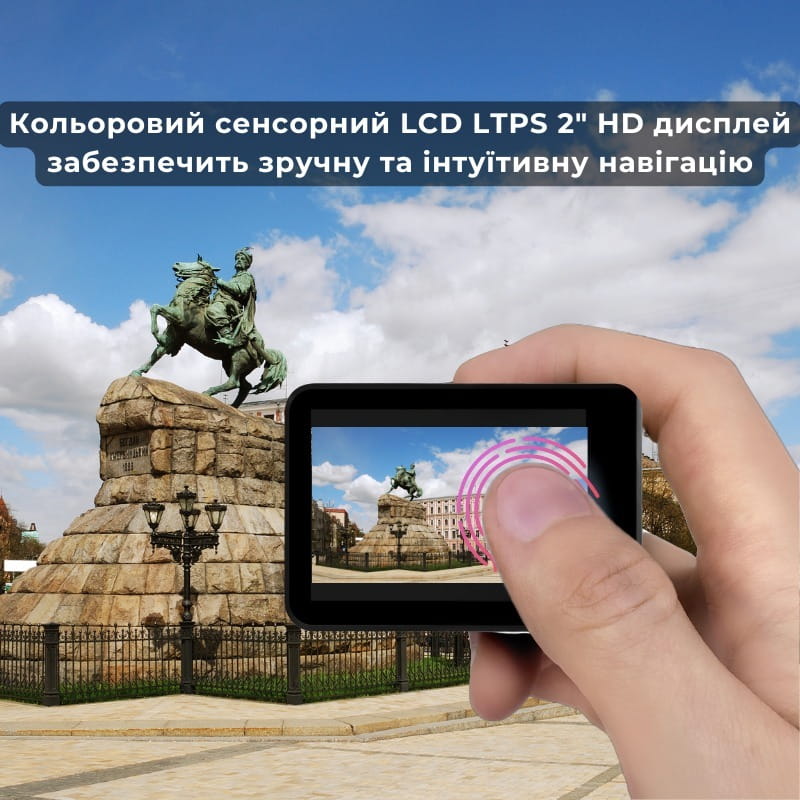 Екшн-камера AirOn ProCam 7 Black набір для тактичних шоломів (4822356754511)