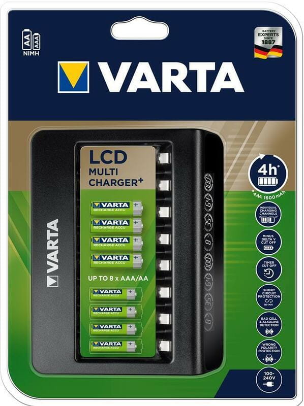 Сетевое зарядное устройство Varta LCD Multi Charger Plus AA/AAA Ni-Mh/Ni-Cd