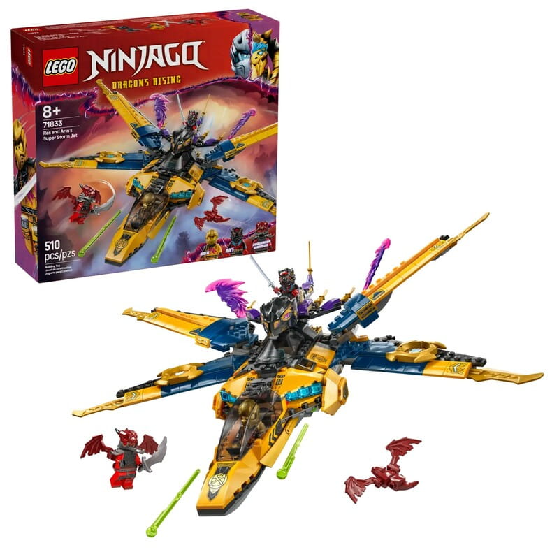 Конструктор LEGO Ninjago Суперштормовий реактивний літак Рас та Арін (71833)
