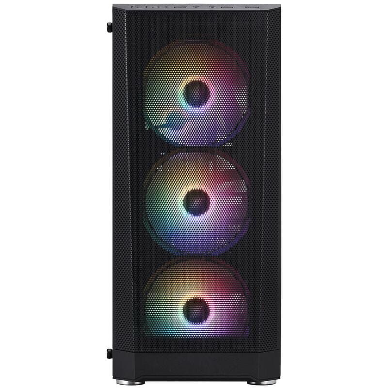 Корпус 1stPlayer FD5-M-BK-4F1 Black без БП