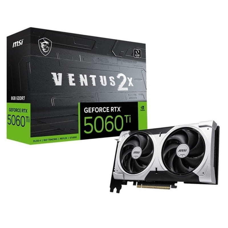 Відеокарта GF RTX 5060 Ti  8GB GDDR7 Ventus 2X Plus MSI (GeForce RTX 5060 Ti 8G VENTUS 2X PLUS)