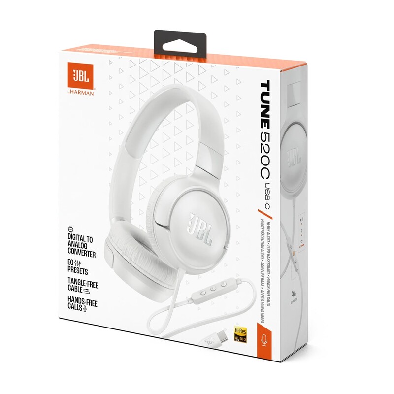 Гарнитура JBL Tune 520C White (JBLT520CWHT)