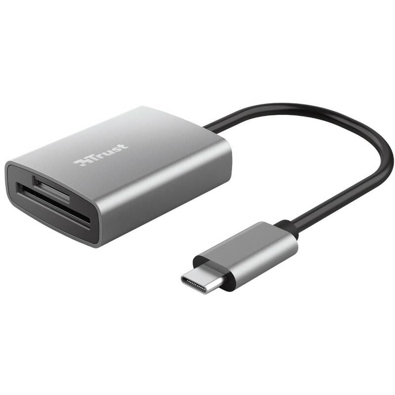 Кардридер Trust Dalyx Aluminium USB Type-C Grey (24136)