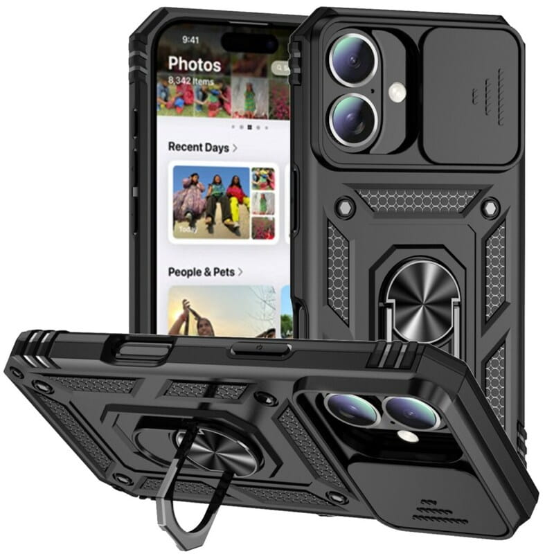 Чeхол-накладка BeCover Military для Apple iPhone 16 Black (712153)