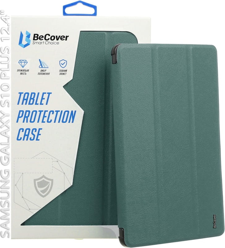 Чехол-книжка BeCover Smart Case для Samsung Galaxy Tab S10 Plus SM-X820/SM-X826 Dark Green (712234)