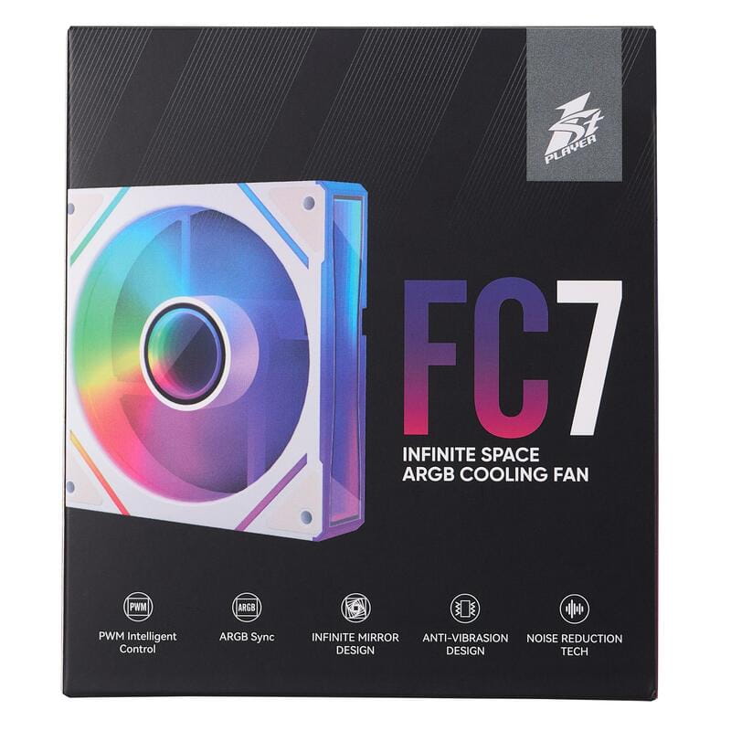 Вентилятор 1stPlayer FC7 White (FC7-WH-1IN1)