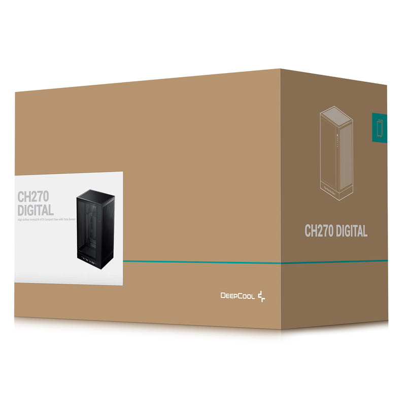 Корпус DeepCool CH270 Digital Black (R-CH270-BKNDM0-G-1) без БП