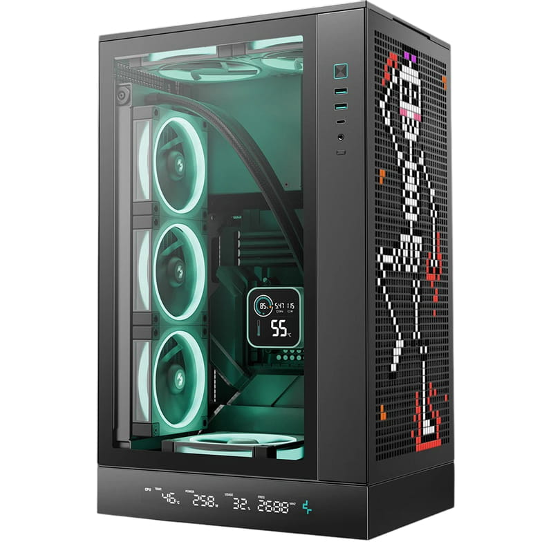 Корпус DeepCool CH270 Digital Black (R-CH270-BKNDM0-G-1) без БП