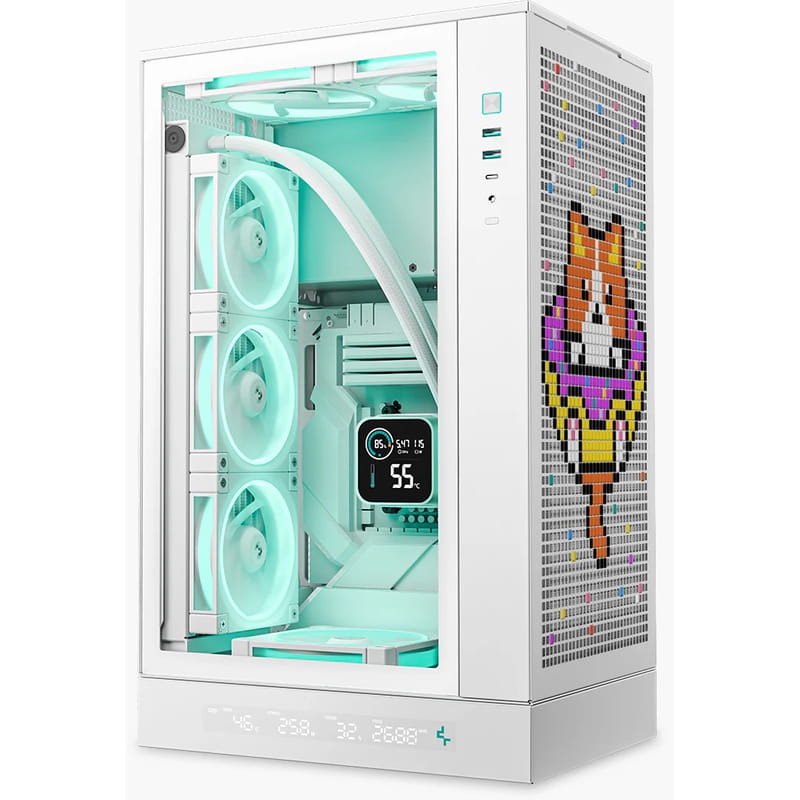 Корпус DeepCool CH270 Digital White (R-CH270-WHNDM0-G-1) без БП