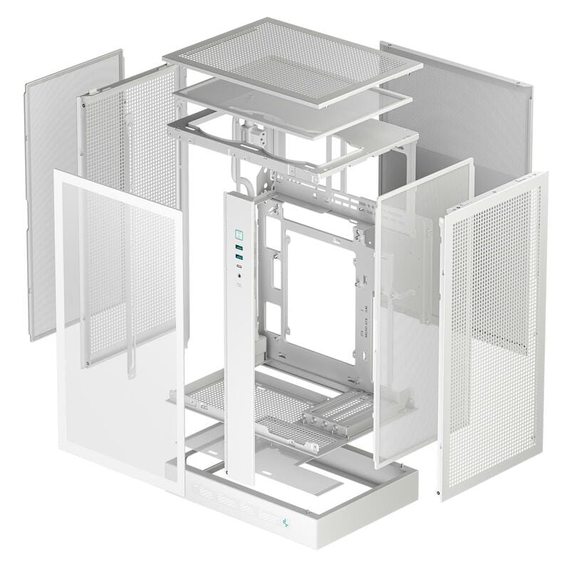 Корпус DeepCool CH270 Digital White (R-CH270-WHNDM0-G-1) без БП
