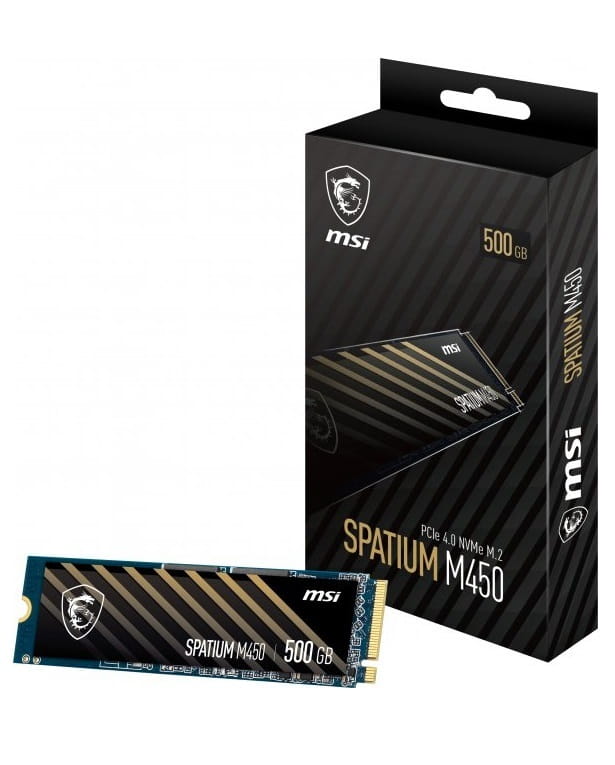 Накопитель SSD  500GB MSI Spatium M450 V1 M.2 2280 PCIe 4.0 x4 NVMe 3D NAND TLC (S78-440K380-P83)