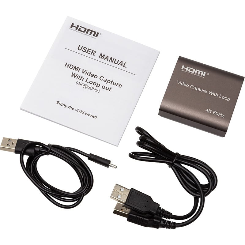 Пристрій відеозахоплення PowerPlant HDMI 4k/60hz (HDVC5) (CA914166)