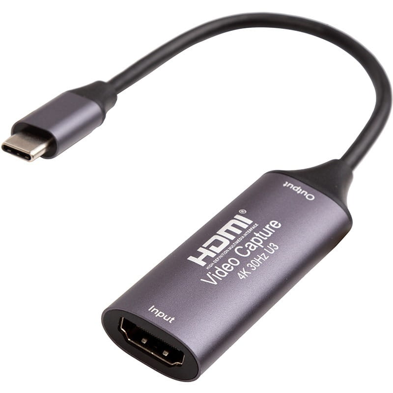 Устройство видеозахвата PowerPlant HDMI USB Type-C 3.0 4k/30hz (HDVC2-C) (CA914715)